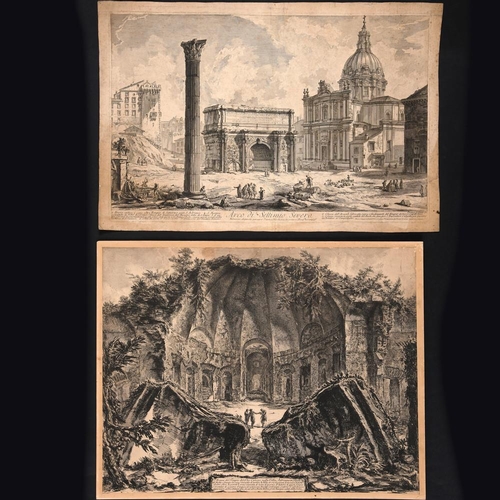 573 - A FOLIO OF ENGRAVINGS. Comprising nine subjects by Giovanni Battista Piranesi (Palazzo fabbricato su... 