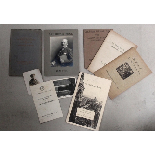 580 - SIR MUIRHEAD BONE (1876-1953). EPHEMERA. (d) A quantity of assorted ephemera, photographs, exhibitio... 