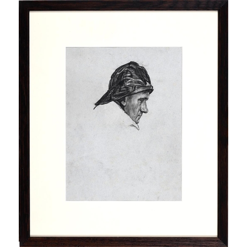 583 - SIR MUIRHEAD BONE (1876-1953). STUDY FOR `WINTER MINE-LAYING OFF ICELAND`, 1942. (d) Charcoal on blu... 