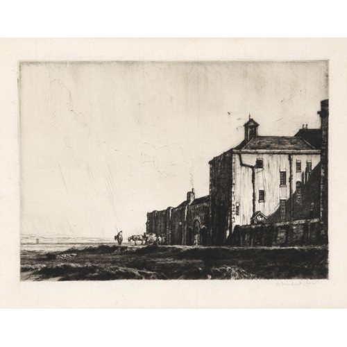 585 - SIR MUIRHEAD BONE (1876-1953). AYR PRISON (Campbell Dodgson 179). (d) Drypoint, 1905, a signed proof... 