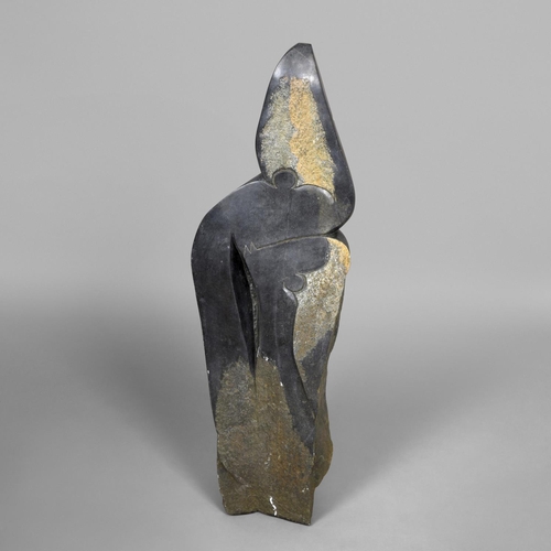 731 - EUWIT NYANHONGO (ZIMBABWE, B1973) LARGE ABSTRACT CARVED & POLISHED STONE SCULPTURE. (d) A large scul... 