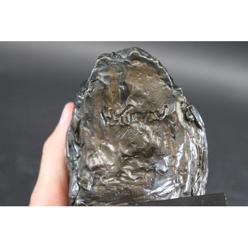 733 - WILLIAM TIMYM (1902-1990) - SMALL BRONZE BUST OF A LION. (d) A limited edition bronze bust of a Lion... 