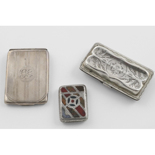 101 - TWO LATE 19TH/EARLY 20TH CENTURY VESTA CASES. a Dutch example, in the form of a cigar case with a si... 