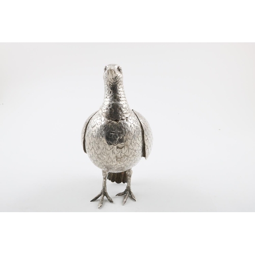 137 - A LATE 19TH/EARLY 20TH CENTURY FIGURE OF A GROUSE. with a detachable head (partly marked) and two hi... 