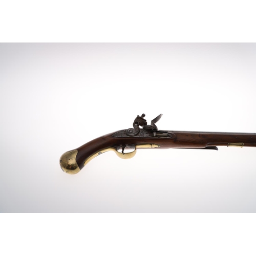 13 - A NAVAL ISSUE 1801 PATTERN LONG SEA SERVICE PISTOL. With a 30.5cm tapering barrel, flintlock action ... 