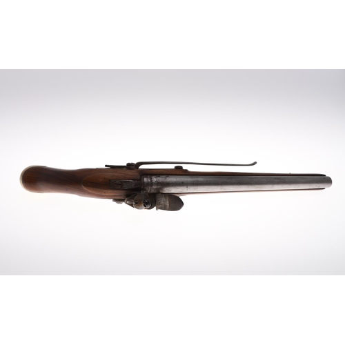 13 - A NAVAL ISSUE 1801 PATTERN LONG SEA SERVICE PISTOL. With a 30.5cm tapering barrel, flintlock action ... 