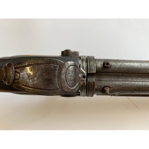 2 - AN UNUSUAL 19TH CENTURY FOUR BARREL SHOTGUN. An unusual mid nineteenth century percussion cap firing... 