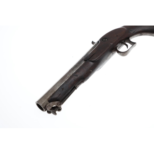 22 - AN EARLY 19TH CENTURY PERCUSSION CAP PISTOL BY ROOKE OF BIRMINGHAM. A 19th century pistol with a 16c... 