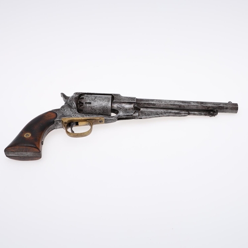 23 - A NEW MODEL ARMY TYPE SIX SHOT REVOLVER. A Remmington style 'New Model Army' type revolver with a 20... 