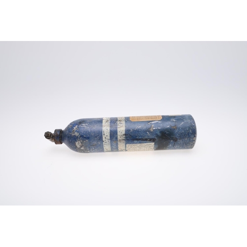 260 - A SECOND WORLD WAR LUFTWAFFE OXYGEN BOTTLE FROM A HEINKEL III. A Luftwaffe Oxygen bottle with variou... 