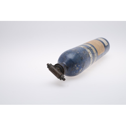 260 - A SECOND WORLD WAR LUFTWAFFE OXYGEN BOTTLE FROM A HEINKEL III. A Luftwaffe Oxygen bottle with variou... 