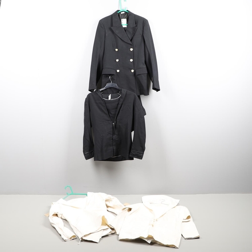 272 - A COLLECTION OF POST SECOND WORLD WAR NAVAL UNIFORM. A collection of Naval Uniform comprising: A Lea... 