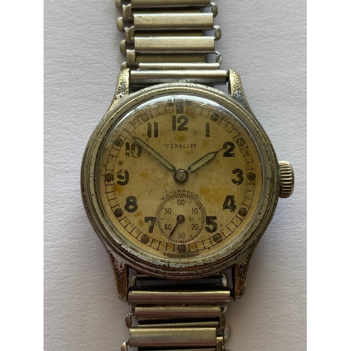 279 - A TIMOR MILITARY WRISTWATCH. A Stainless Steel cased Wristwatch, the 26mm dial with seconds dial mar... 