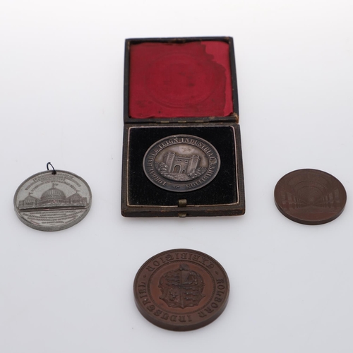 438 - A COLLECTION OF VICTORIAN GREAT EXHIBITION AND PROVINCIAL EXHIBITION REWARD AND SOUVENIR MEDALS. A T... 