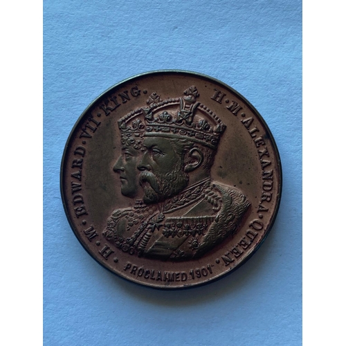 441 - A ROYAL ENGINEERS BALLOON SCHOOL MEDAL 1907. A bronze medal by Fenwick, obverse with conjoined busts... 