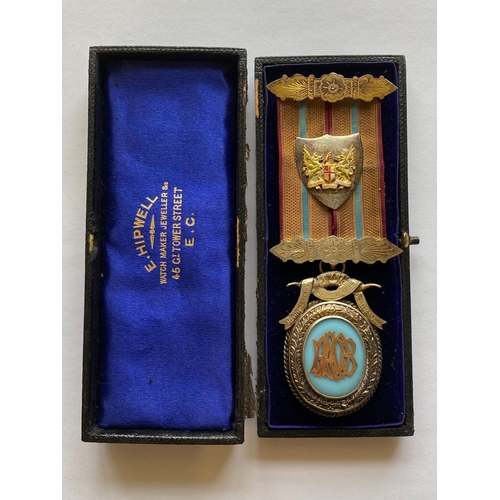 444 - A VICTORIAN SILVER AND PARCEL GILT AWARD FRO THE DUKE OF FIFE LODGE. A Royal and Ancient Order of Bu... 