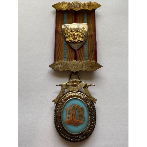 444 - A VICTORIAN SILVER AND PARCEL GILT AWARD FRO THE DUKE OF FIFE LODGE. A Royal and Ancient Order of Bu... 