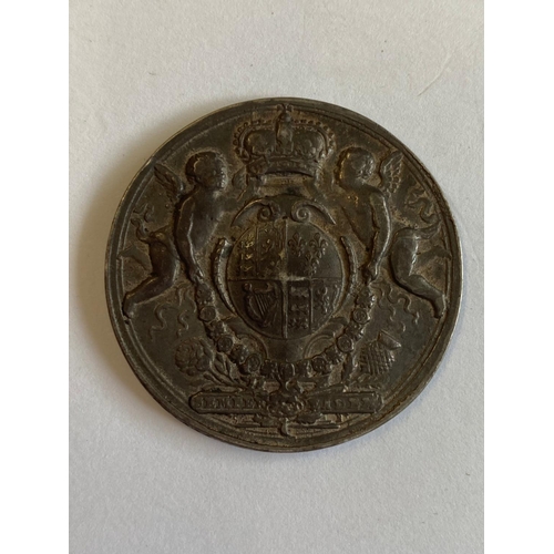 455 - A QUEEN ANNE MEDAL CELEBRATING VICTORIES OVER LOUIS XIV. A silver medal, obv Queen Anne bust l.C. be... 