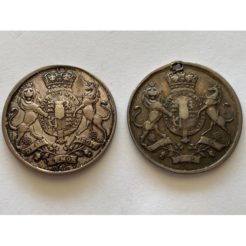 465 - TWO CITY OF LONDON SILVER BROKERS PASSES. Two silver Brokers Passes by John Milton, with the arms of... 