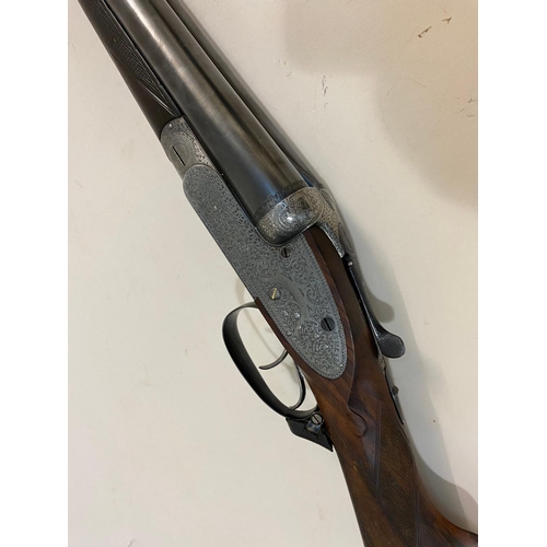 47 - A HOLLAND AND HOLLAND 12 BORE DOUBLE BARREL SHOTGUN. A fine Holland and Holland 12 Bore double barre... 