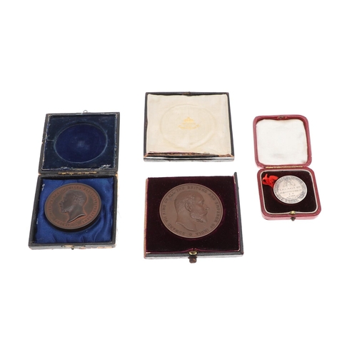 487 - A COLONIAL AND INDIAN MEDAL AND OTHER EXHIBITION MEDALS. An 1857 White Metal Art Treasures exhibitio... 