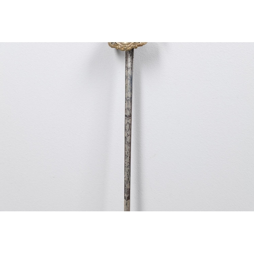 53 - A FINELY DECORATED 19TH CENTURY COURT SWORD. A fine late 19th century court sword with an 81cm narro... 