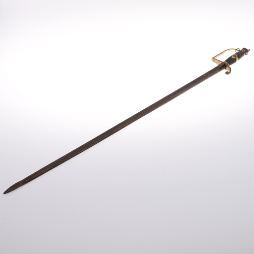 61 - A 1786 PATTERN ROYAL VOLUNTEER'S SWORD. With an 81.5cm pointed blade with full length fuller and sin... 