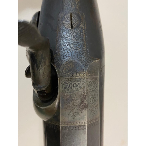 7 - A FINE VICTORIAN SPORTING GUN BY PURDEY OF LONDON. A fine sporting gun with a smooth bore 93 cm barr... 