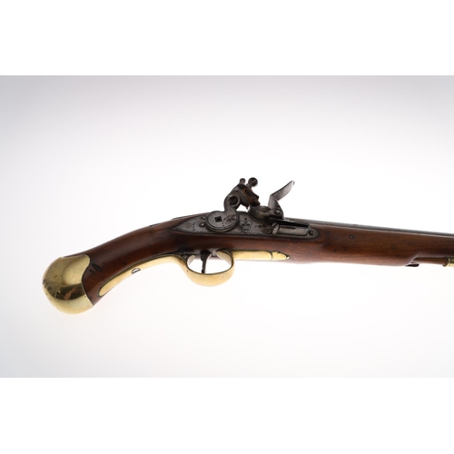 9 - A NAVAL ISSUE 1801 PATTERN LONG SEA SERVICE PISTOL. With a 30.5cm tapering barrel, flintlock action ... 