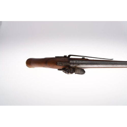 9 - A NAVAL ISSUE 1801 PATTERN LONG SEA SERVICE PISTOL. With a 30.5cm tapering barrel, flintlock action ... 