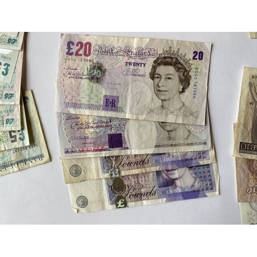 492 - A COLLECTION OF RECENT UK BANKNOTES. A collection of banknotes, A Series E £50 note with James Watt ... 