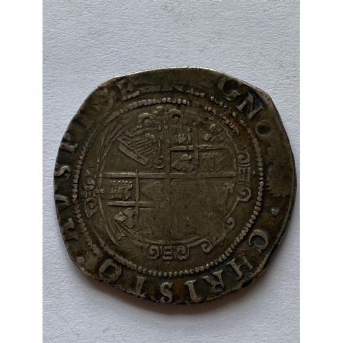 539 - A CHARLES I HALFCROWN 1645-6. A Charles I Halfcrown, King on Horseback, holding a sword and head in ... 