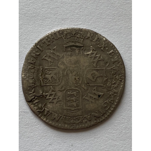 542 - A WILLIAM AND MARY SIXPENCE. A William and Mary Sixpence dated 1693, conjoined busts r. Crowned cruc... 