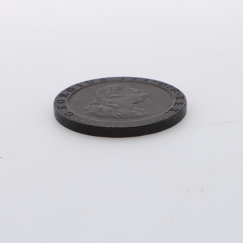 549 - A GEORGE III 'CARTWHEEL' PENNY, 1797. A George III Penny, second issue, Soho mint 'Cartwheel' issue,... 