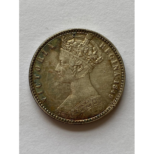 560 - A QUEEN VICTORIA FLORIN, 1849. A Queen Victoria 'Godless' Florin, WW behind 'Gothic' type bust l. Cr... 