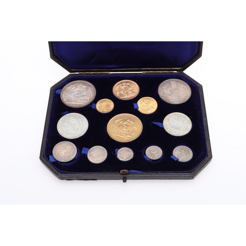 566 - JUBILEE COINAGE 1887. A CASED 13 COIN SET. Queen Victoria, 1887 Jubilee coinage, Case 13 coin set co... 