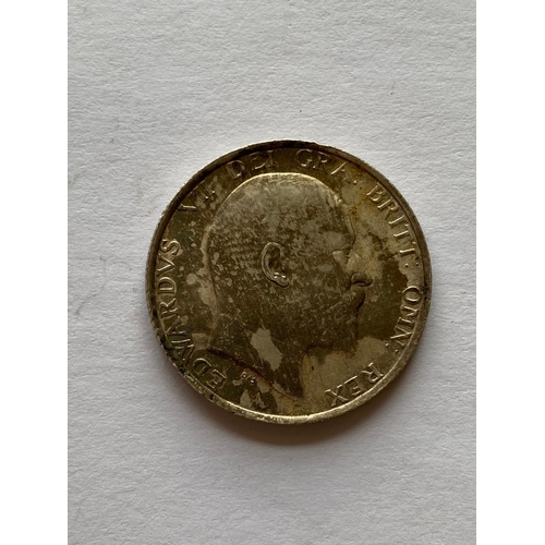 580 - AN EDWARD VII SHILLING, 1910. An Edward VII Shilling, bare head r, lion passant on crown, dated 1910... 