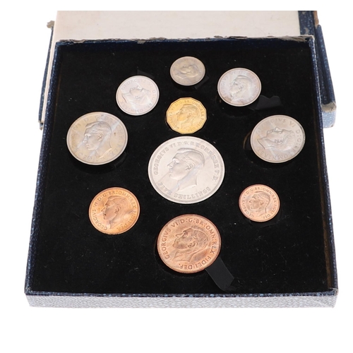 584 - A GEORGE VI FESTIVAL OF BRITAIN PROOF SET. A 1951 Festival of Britain ten coin proof set, Crown to F... 