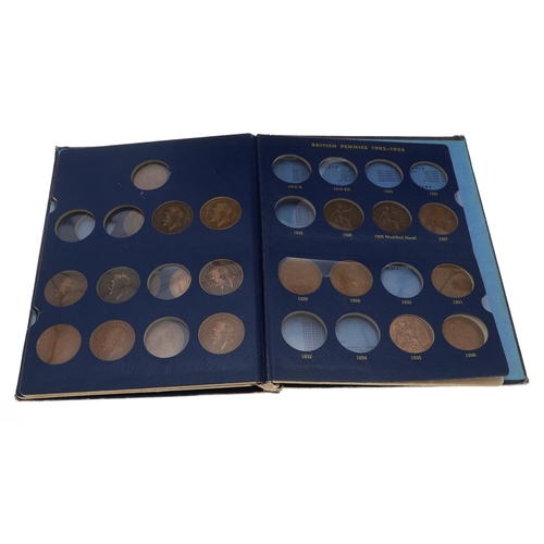 597 - A COLLECTION OF WHITMAN COIN FOLDERS AND CONTENTS. Five Whitman Folders: British Pennies 1860-1901 c... 