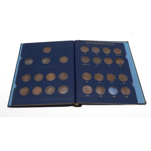 597 - A COLLECTION OF WHITMAN COIN FOLDERS AND CONTENTS. Five Whitman Folders: British Pennies 1860-1901 c... 