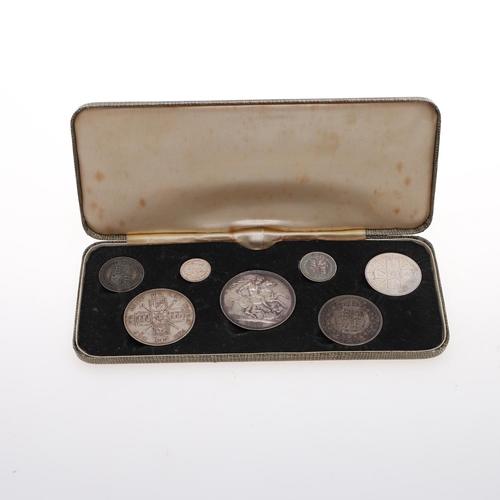 620 - A QUEEN VICTORIA JUBILEE SEVEN COIN SPECIMEN SET. 1887. A Queen Victoria specimen coin set comprisin... 