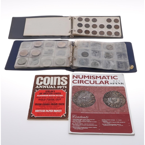 638 - A COLLECTION OF GREAT BRITAIN AND WORLD COINS. A collection of coins contained in six albums and a q... 