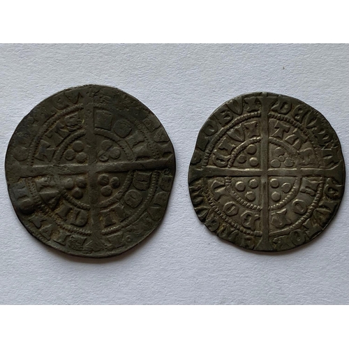 659 - AN EDWARD III GROAT AND ANOTHER. An Edward VII hammered silver Groat and another similar, mm obscure... 