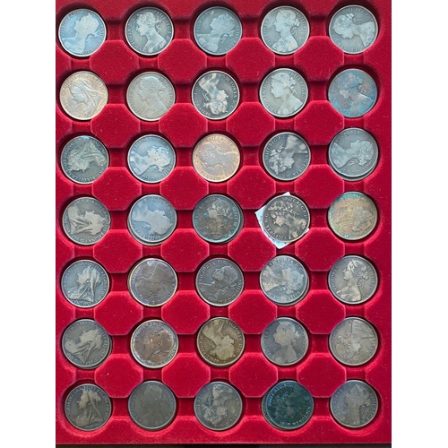 666 - A COLLECTION OF PENNIES, QUEEN VICTORIA AND LATER. Pennies for 1860 - 1869, 1870 (2), 1871-3, 1874 (... 