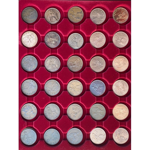 666 - A COLLECTION OF PENNIES, QUEEN VICTORIA AND LATER. Pennies for 1860 - 1869, 1870 (2), 1871-3, 1874 (... 