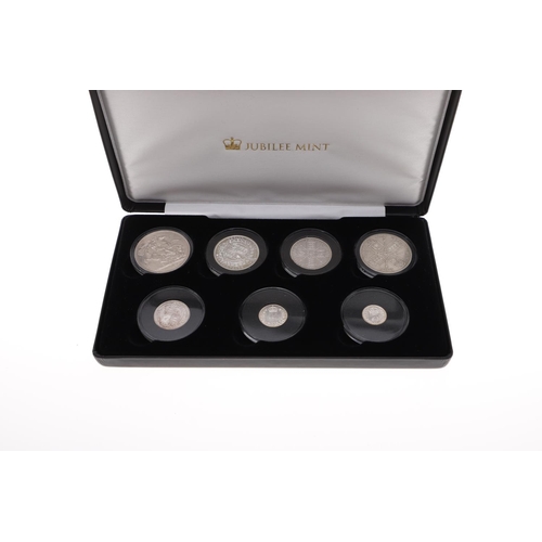 679 - A QUEEN VICTORIA 1887 SILVER COIN SET. A set of Queen Victoria Jubilee coinage for 1887, silver coin... 