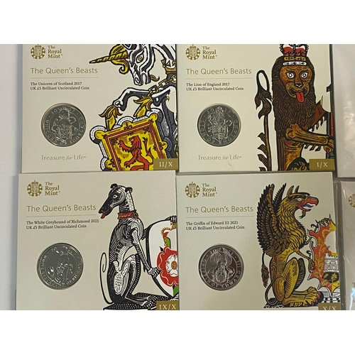 699 - A COLLECTION OF TWENTY ROYALTY THEMED ROYAL MINT PRESENTATION £5.00 COINS. A collection of Royalty t... 