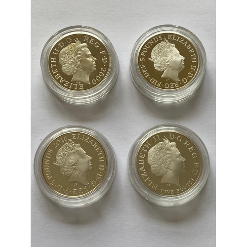 701 - A COLLECTION OF ROYAL MINT ROYALTY THEMED £5.00 SILVER PROOF COINS. Royal Mint issues: 2000 silver £... 