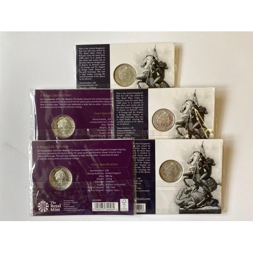 709 - FIVE ROYAL MINT SILVER £20.00 COMMEMORATIVE COINS. Three 'Timeless First' 2013 silver £20.00 coins, ... 