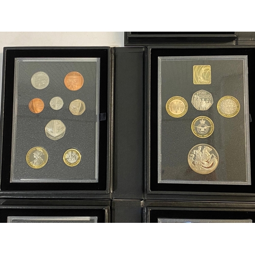 727 - ROYAL MINT PROOF COIN SETS, COLLECTORS EDITIONS 2017, 2018, 2019, 2020, 2021. Five Royal Mint 'Treas... 